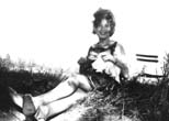 Mireille enceinte de Virginie, en aot 1967
