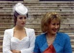 Mireille et Virginie, le jour du mariage de sa fille, en juin 1991